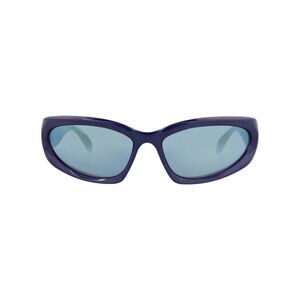Balenciaga Shield-Frame Bio Injection Sunglasses Blue Mens